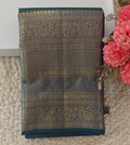 Pure Kanchipuram Handloom Silk Saree – Peacock Blue