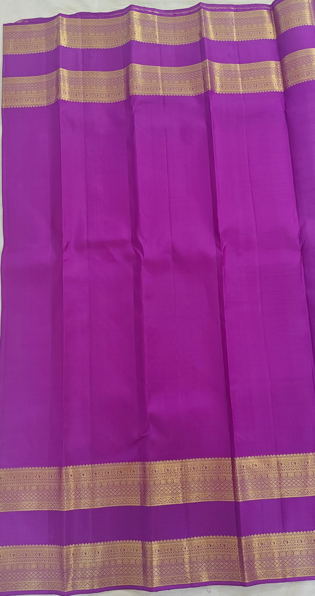 Pure Kanchipuram Handloom Silk Saree – Sea Green & Purple Zari
