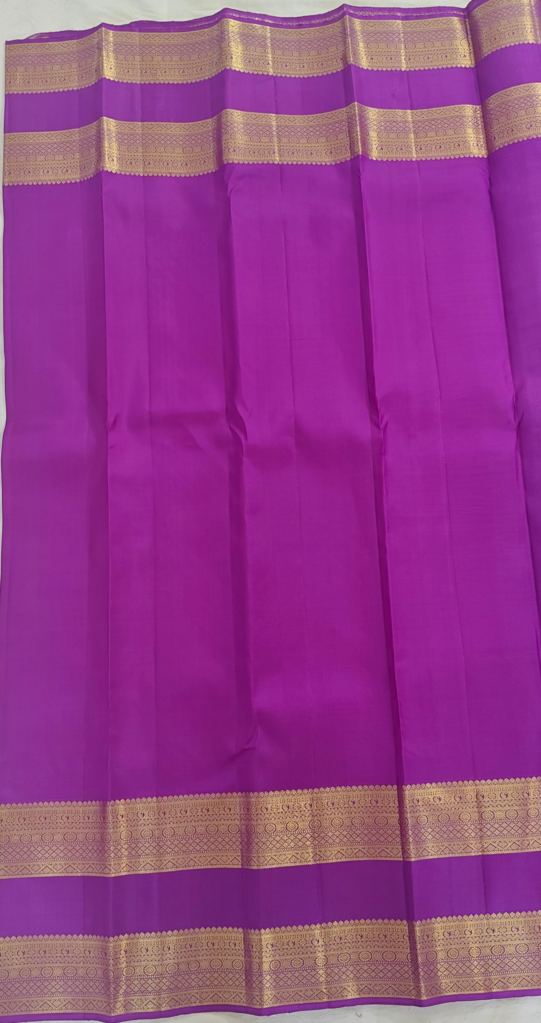 Pure Kanchipuram Handloom Silk Saree – Sea Green & Purple Zari