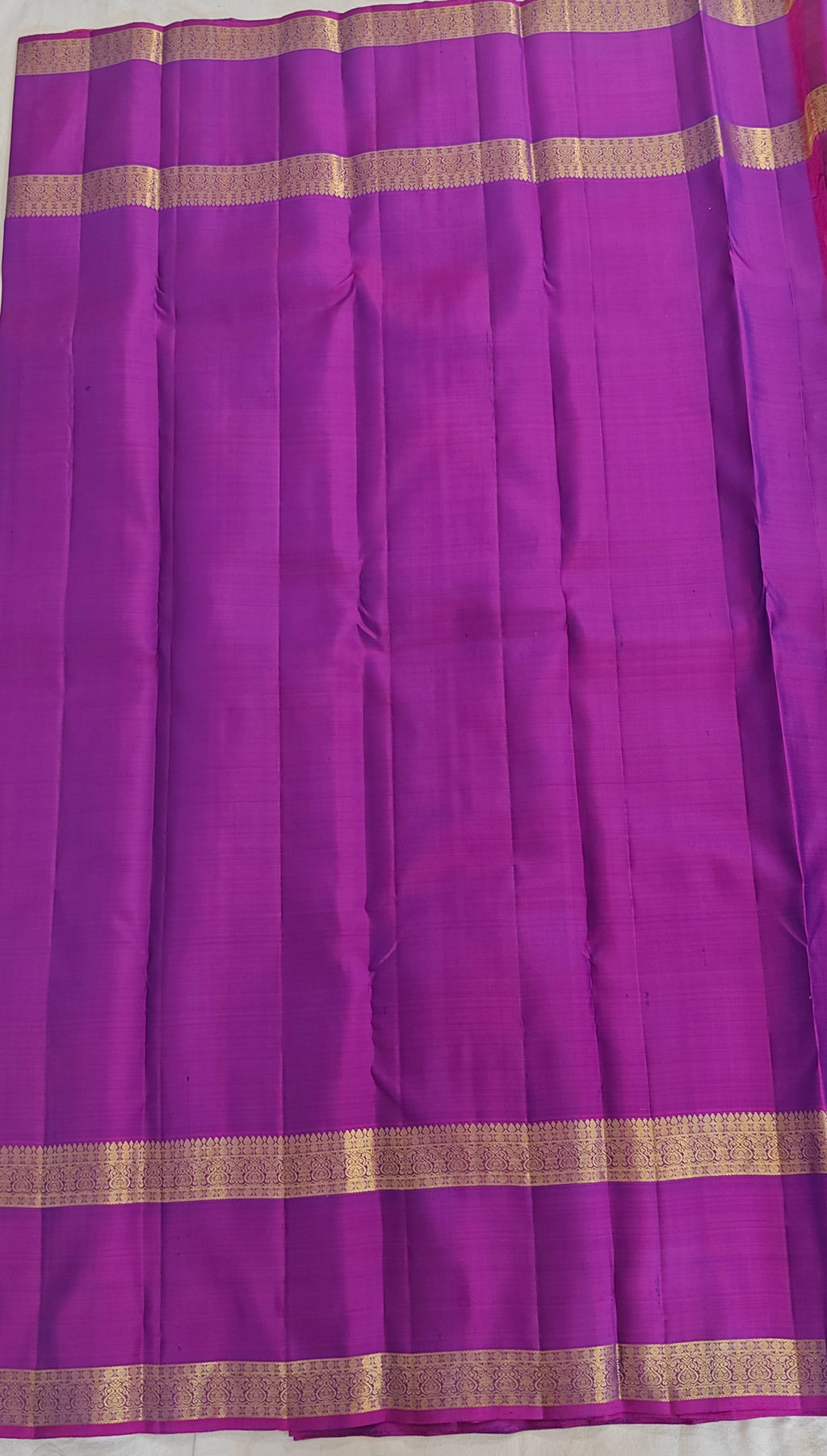 Pure Kanchipuram Handloom Silk Saree – Blue & Purple