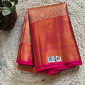 Kanchipuram Tissue Pure Silk Saree- Pink and Gold