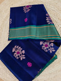 Soft Silk Saree – Royal Blue & Teal