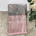 Semi Kanchipuram Tissue Silk Saree- Grey and Light Pink Contrast
