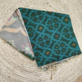 Silk Cotton Saree – Teal and Grey
