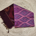 Silk Cotton Saree – Light Pink with Deep Chocolate