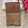 Maroon Kanchipuram Brocade Silk Saree