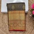 Black and Maroon Kanchipuram Brocade Silk Saree
