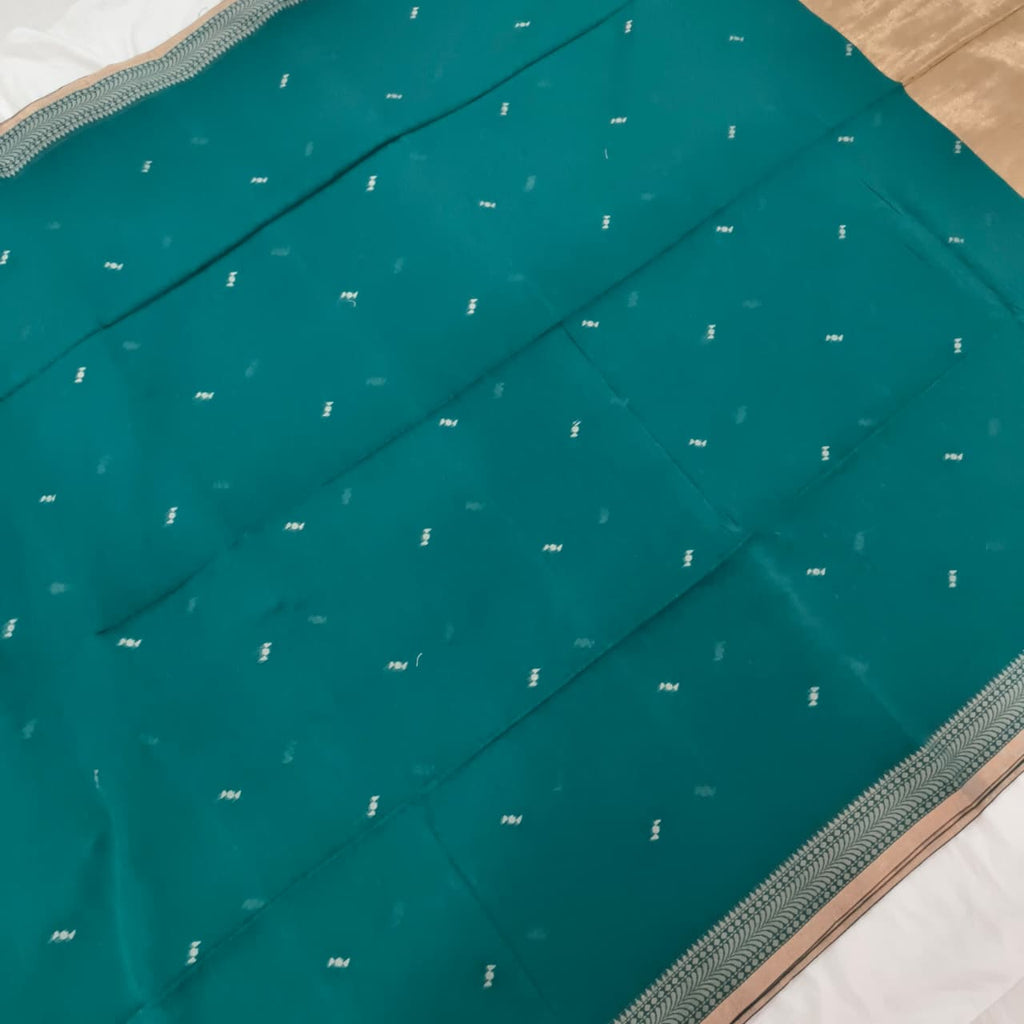 Bengal Cotton Saree- Rama Green