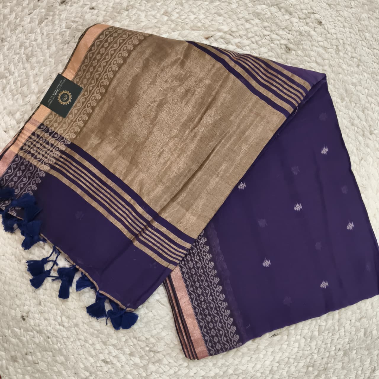 Bengal Cotton Saree- Purple