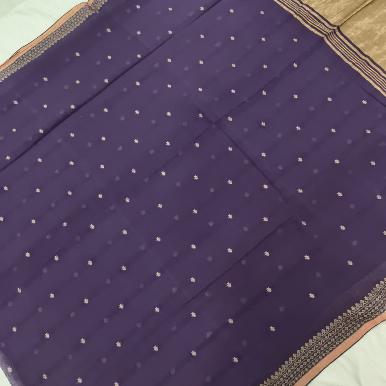 Bengal Cotton Saree- Purple
