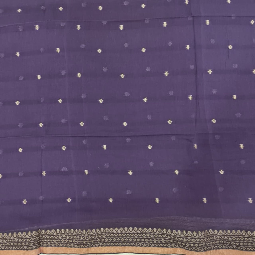 Bengal Cotton Saree- Purple