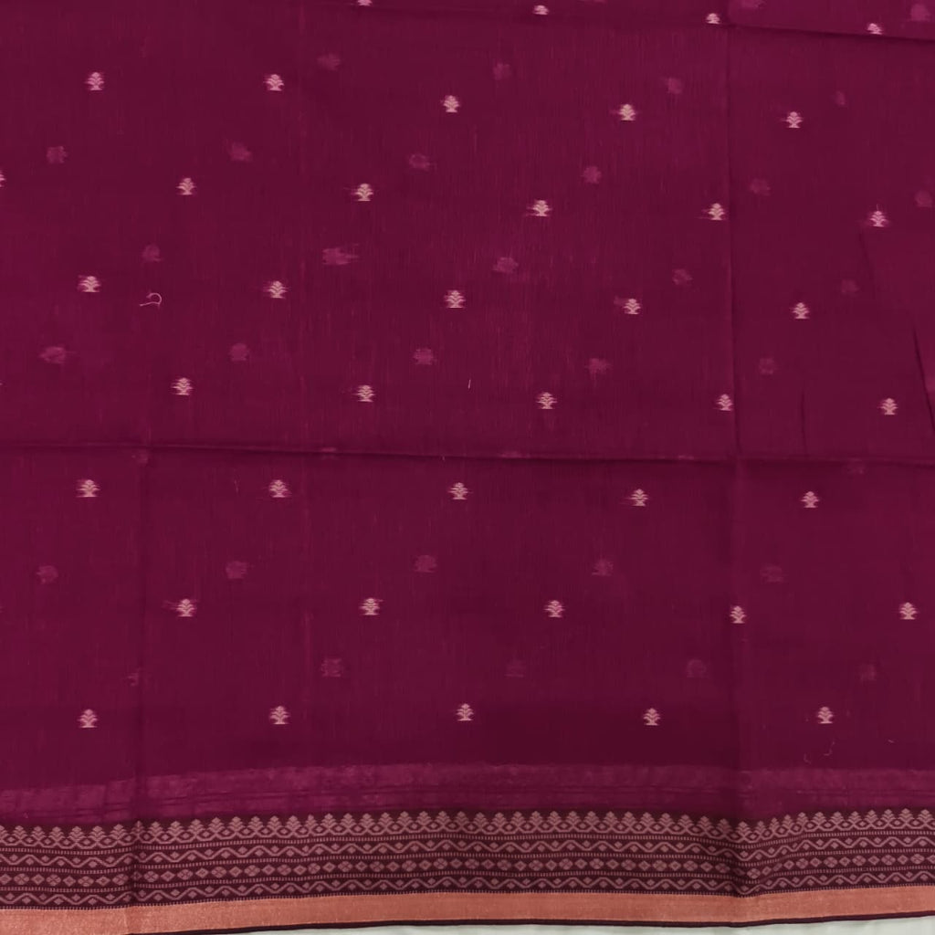 Bengal Cotton Saree- Pink Color