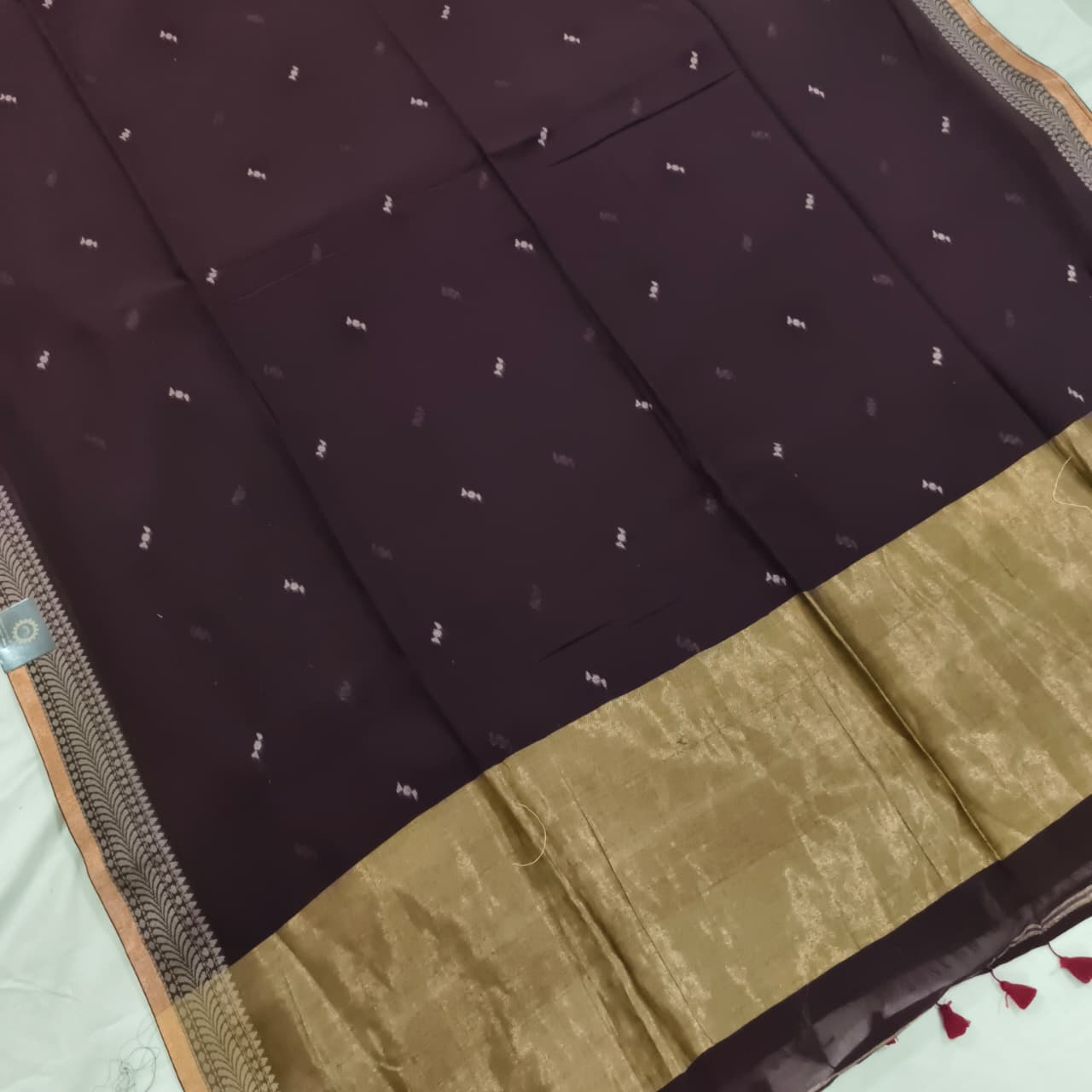 Bengal Cotton Saree- Deep maroon