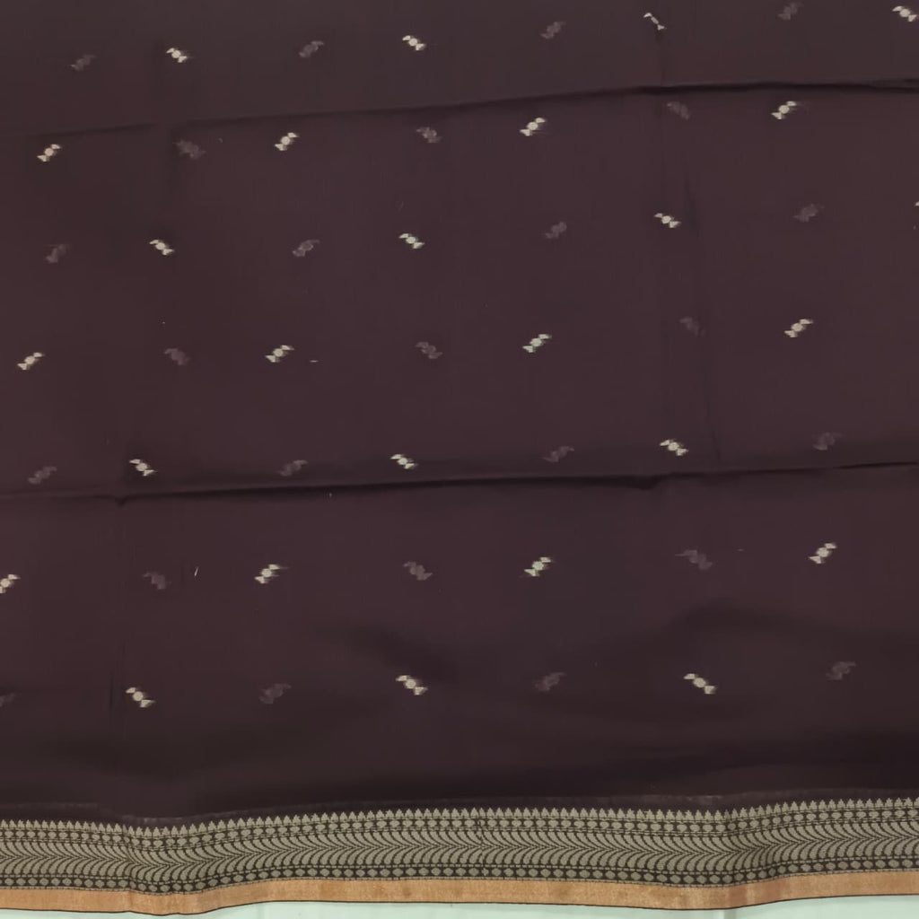 Bengal Cotton Saree- Deep maroon