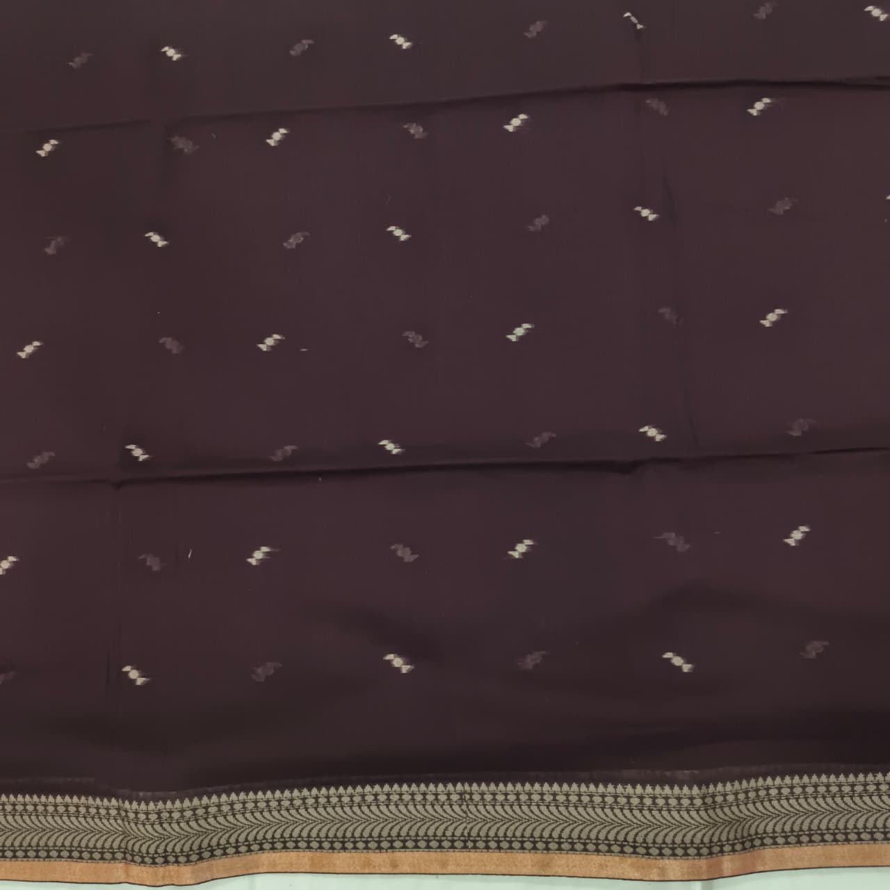 Bengal Cotton Saree- Deep maroon