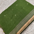 Bengal Cotton Saree- Olive Green
