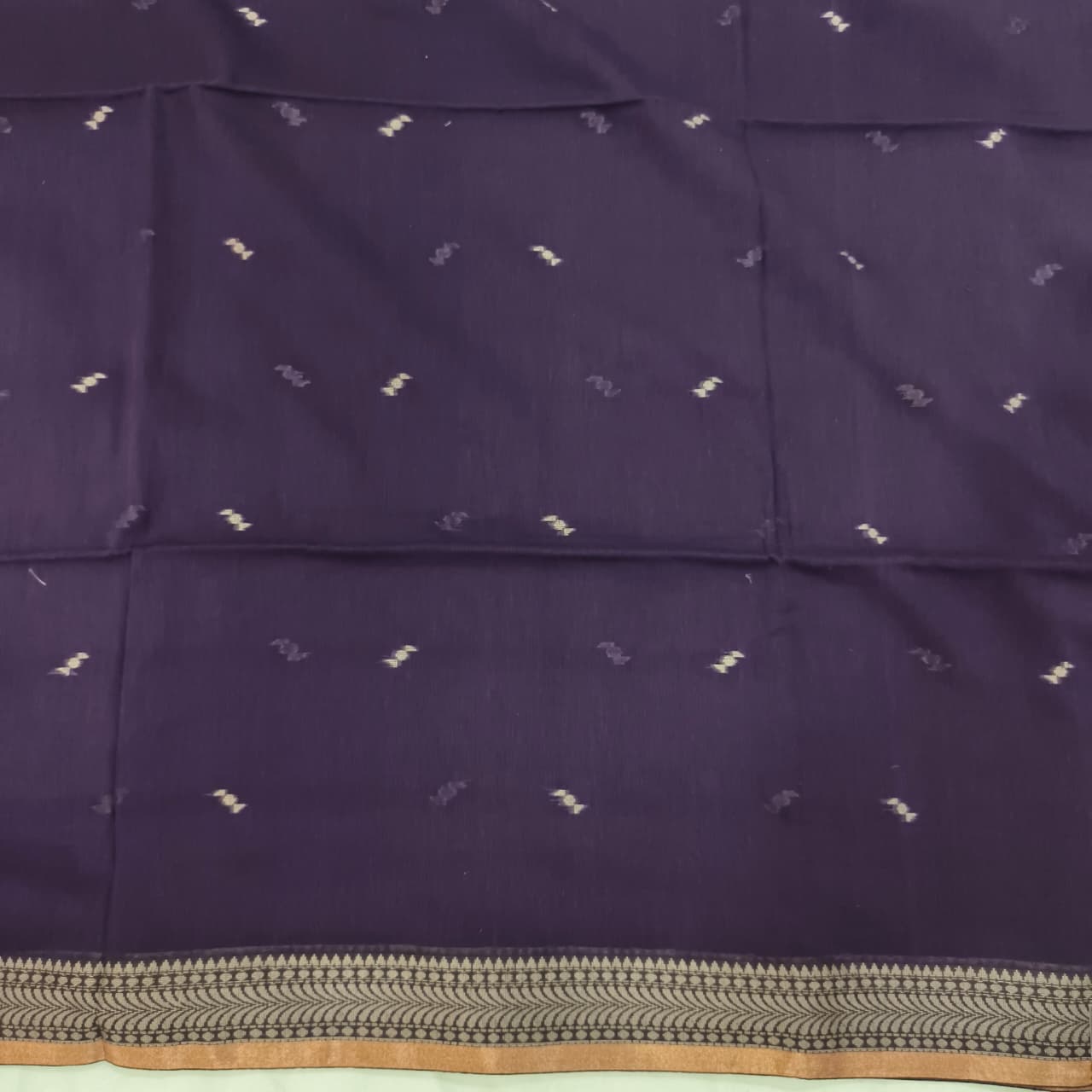 Bengal Cotton Saree- Wine Color