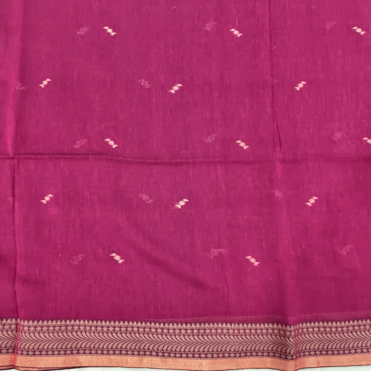 Bengal Cotton Saree- Pink Color