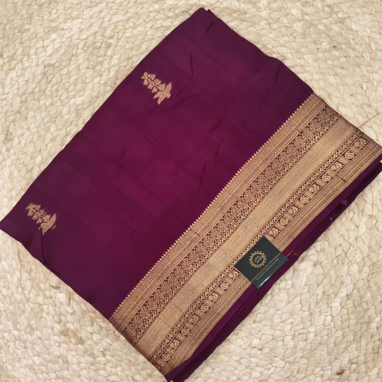 Wine Color Viscose Saree with Yellow Contrast blouse