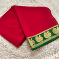 Pure Mysore Crepe Silk Saree – Red and Green