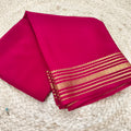 Pure Mysore Crepe Silk Saree – Magenta Pink (Self)