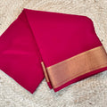 Pure Mysore Crepe Silk Saree – Magenta Pink (Self)
