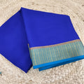 Pure Mysore Crepe Silk Saree – Royal Blue and Light Blue