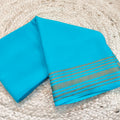 Pure Mysore Crepe Silk Saree – Light Blue (Self)