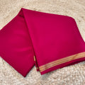 Pure Mysore Crepe Silk Saree – Rani Pink Self
