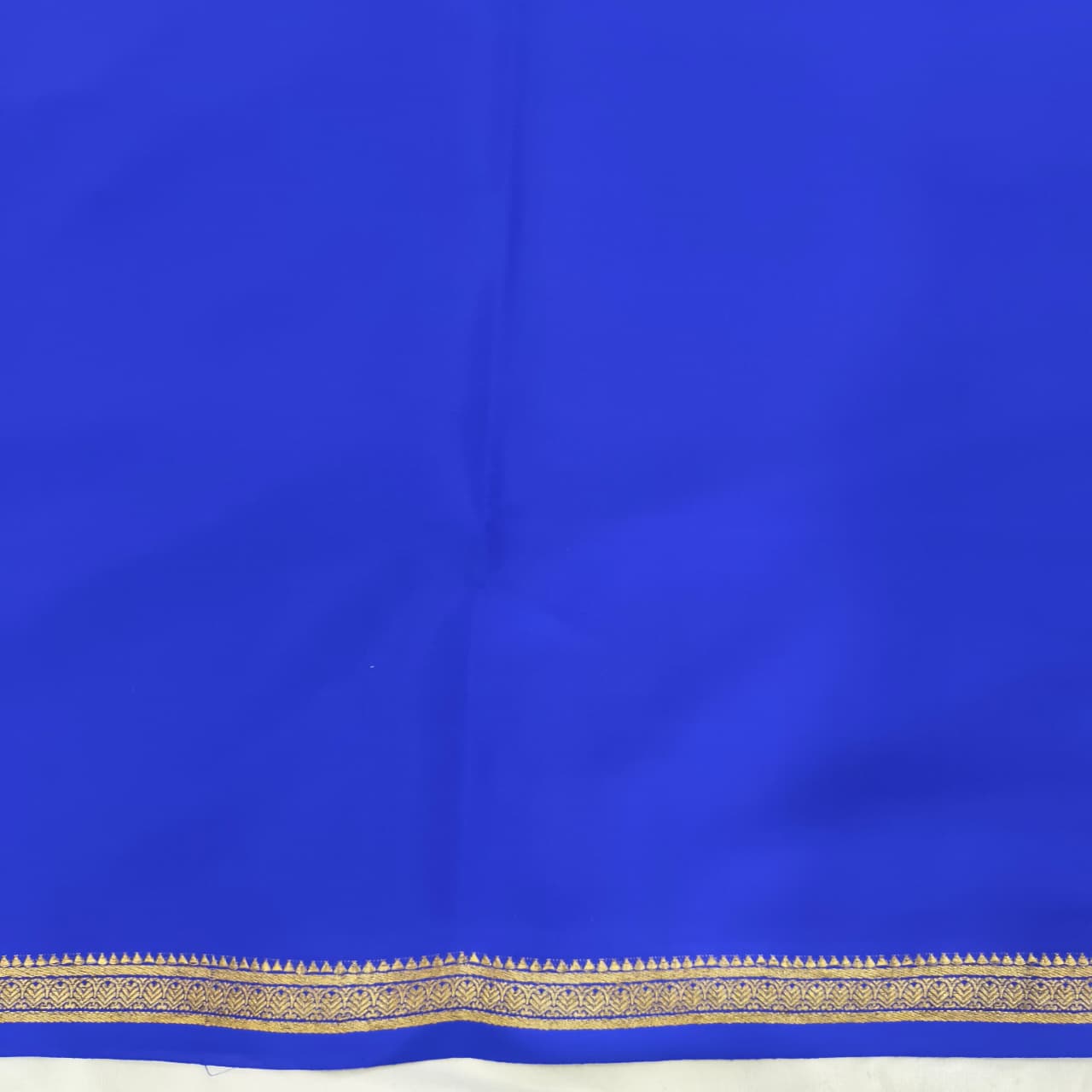 Pure Mysore Crepe Silk Saree – Royal Blue