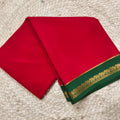 Pure Mysore Crepe Silk Saree – Red and Green