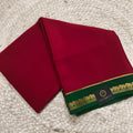 Pure Mysore Crepe Silk Saree – Maroon and Green