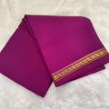Pure Mysore Crepe Silk Saree – Dark Magenta