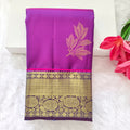 Pure Kanchipuram Silk Saree – Purple and Blue Contrast