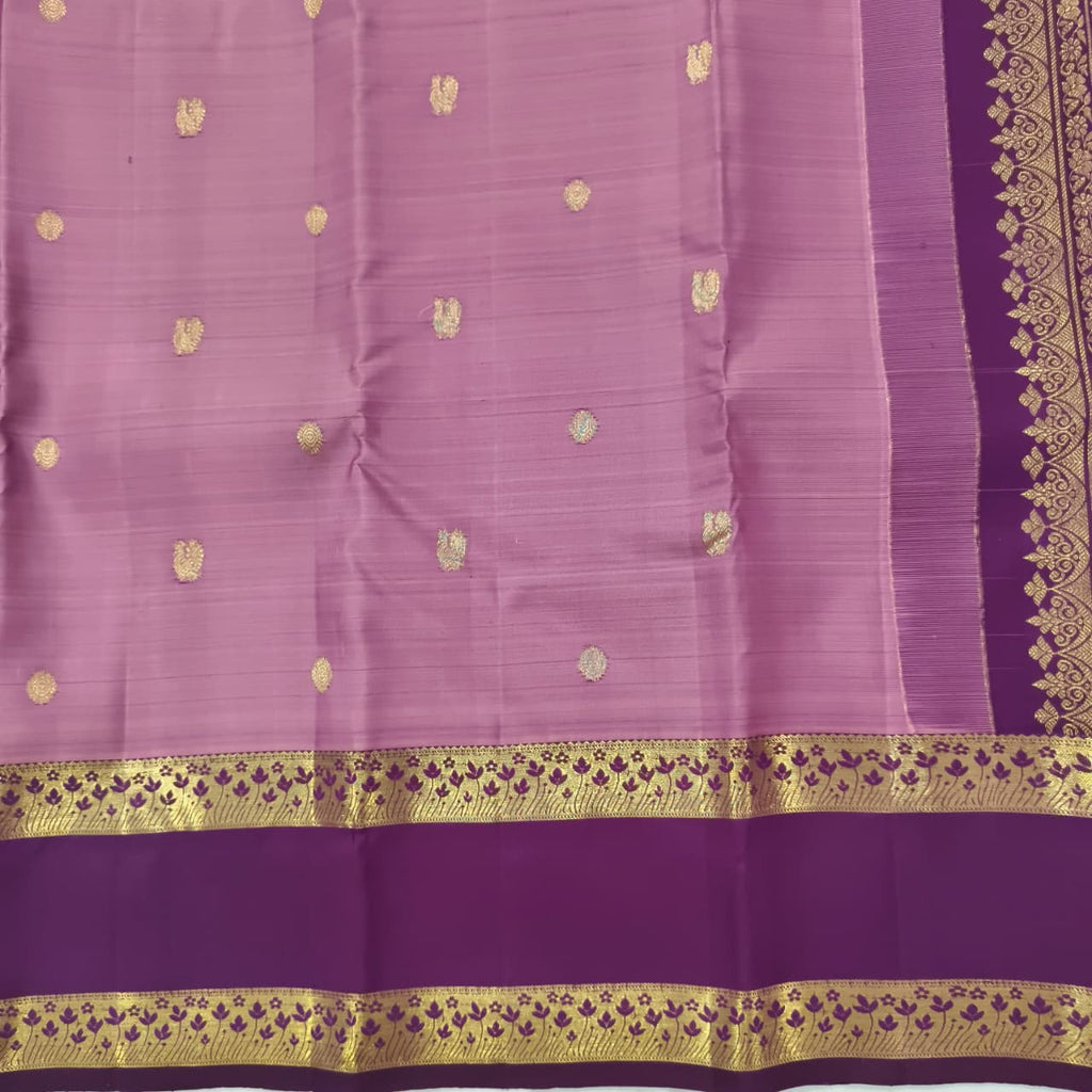 Pure Kanchipuram Silk Saree – Onion Pink and Wine