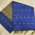 Soft Silk Saree – Blue and Olive Green