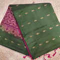 Soft Silk Saree – Bottle Green and Wine