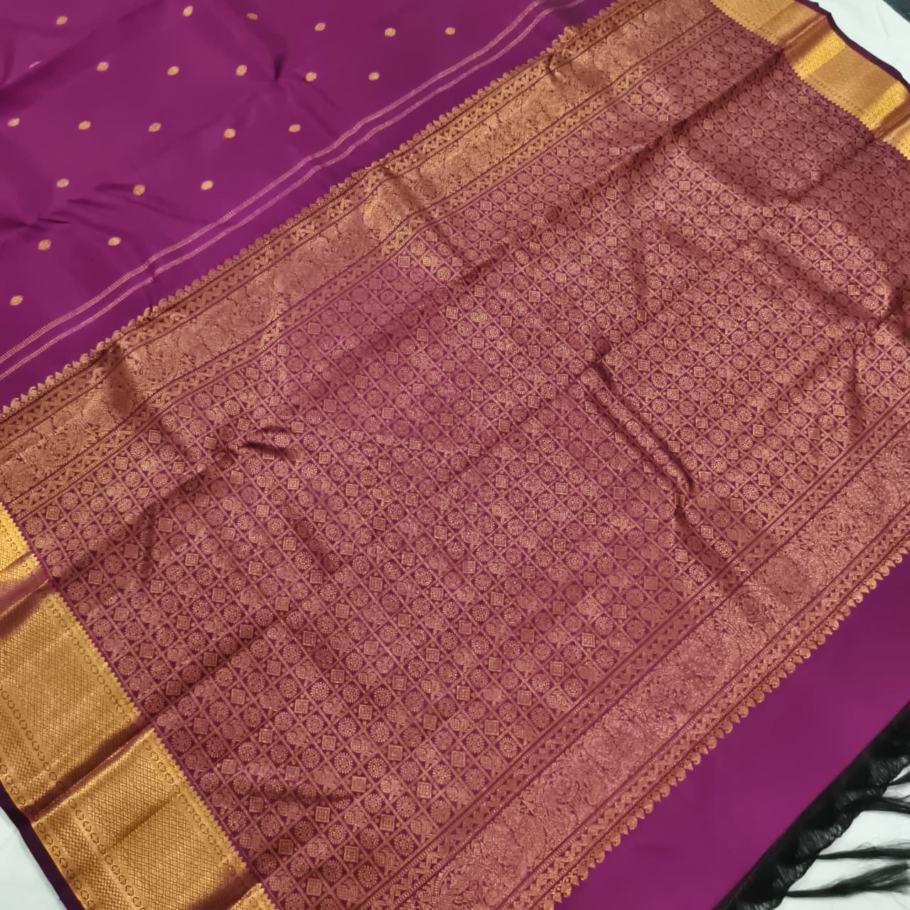 Pure Kanchipuram Silk Saree – Magenta Pink