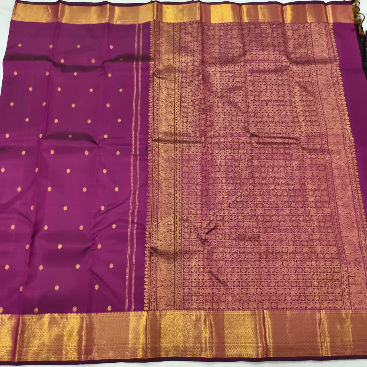 Pure Kanchipuram Silk Saree – Magenta Pink
