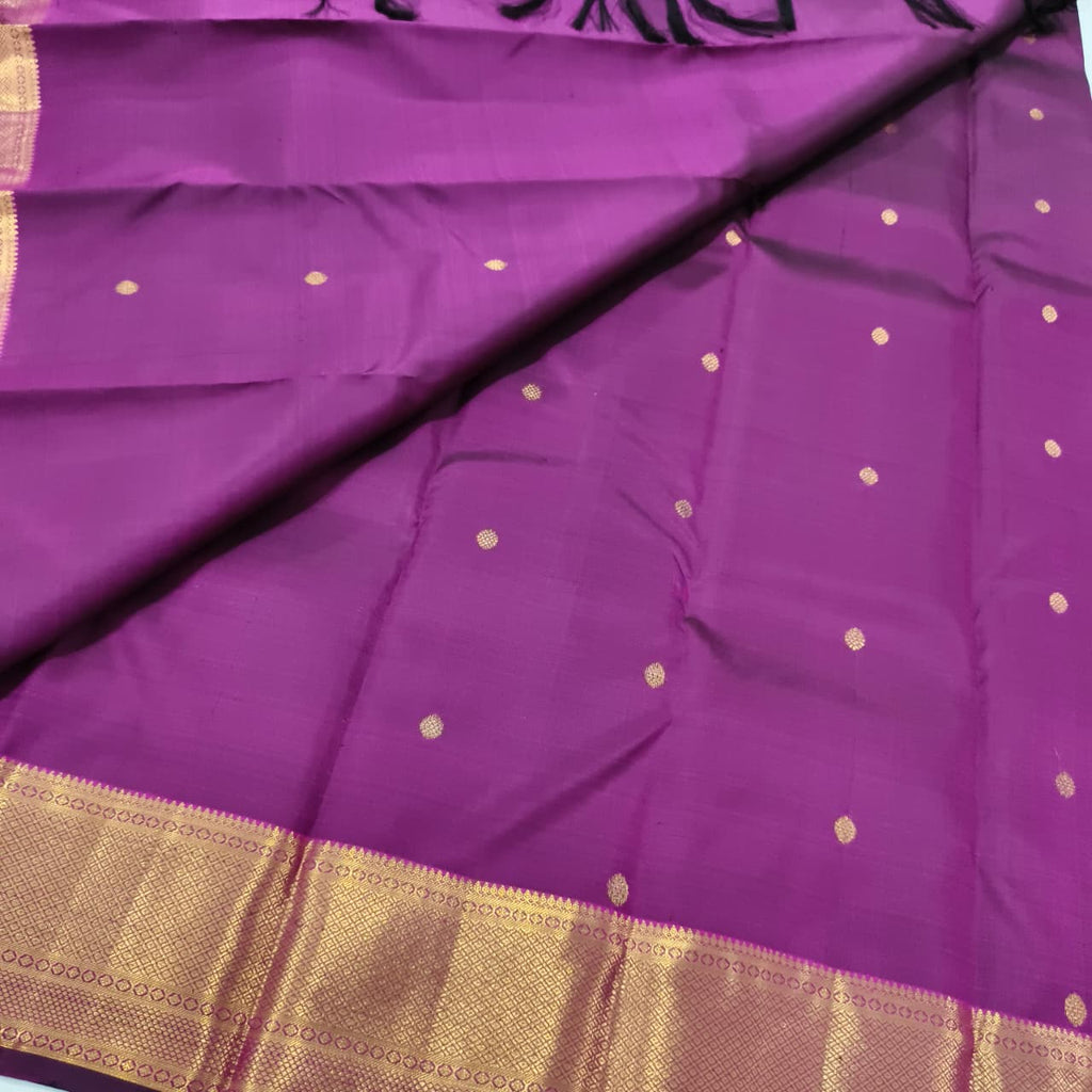 Pure Kanchipuram Silk Saree – Magenta Pink