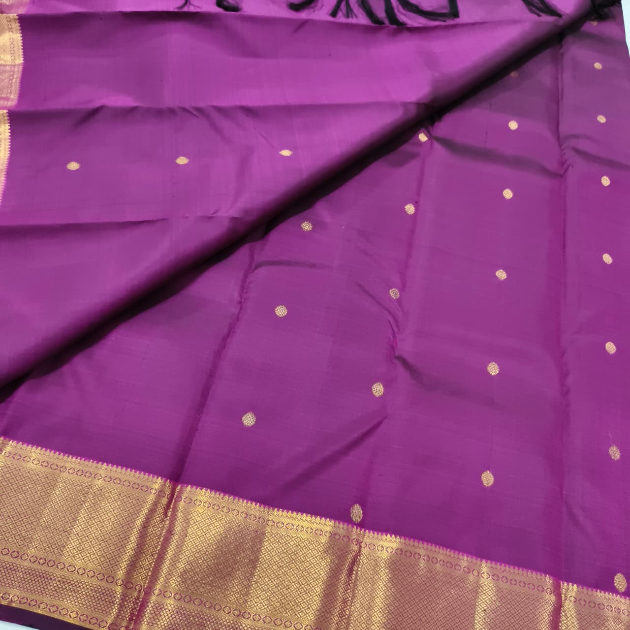 Pure Kanchipuram Silk Saree – Magenta Pink