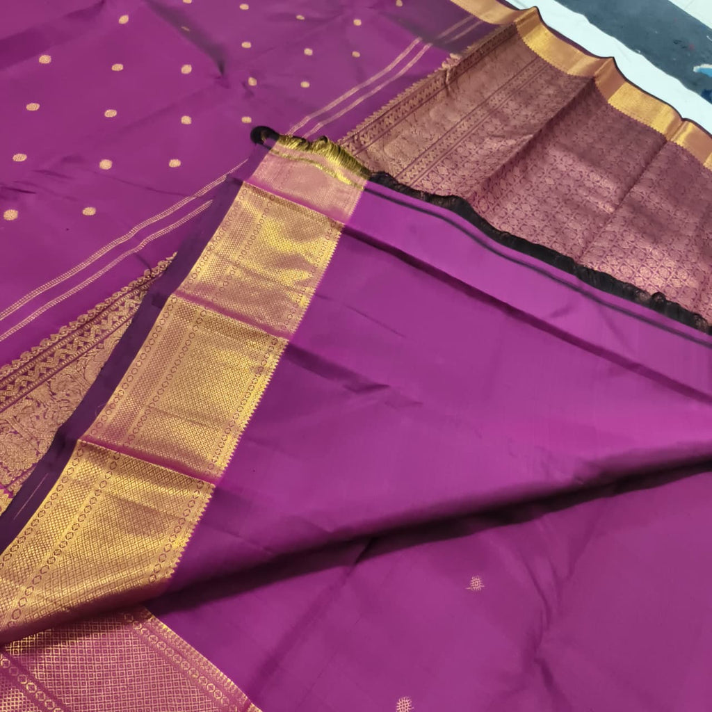 Pure Kanchipuram Silk Saree – Magenta Pink