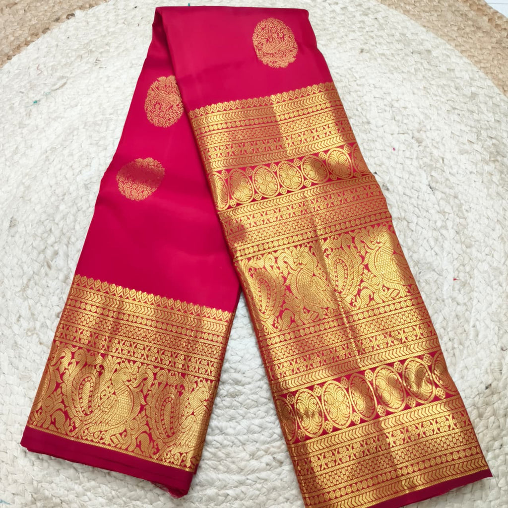 Pure Kanchipuram Silk Saree – Red