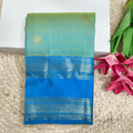 Pure Kanchipuram Silk Saree – Aqua Green and Blue