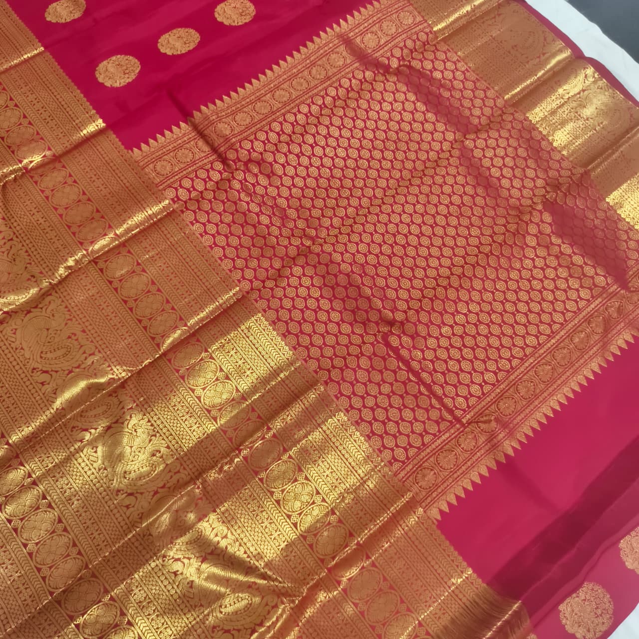 Pure Kanchipuram Silk Saree – Red
