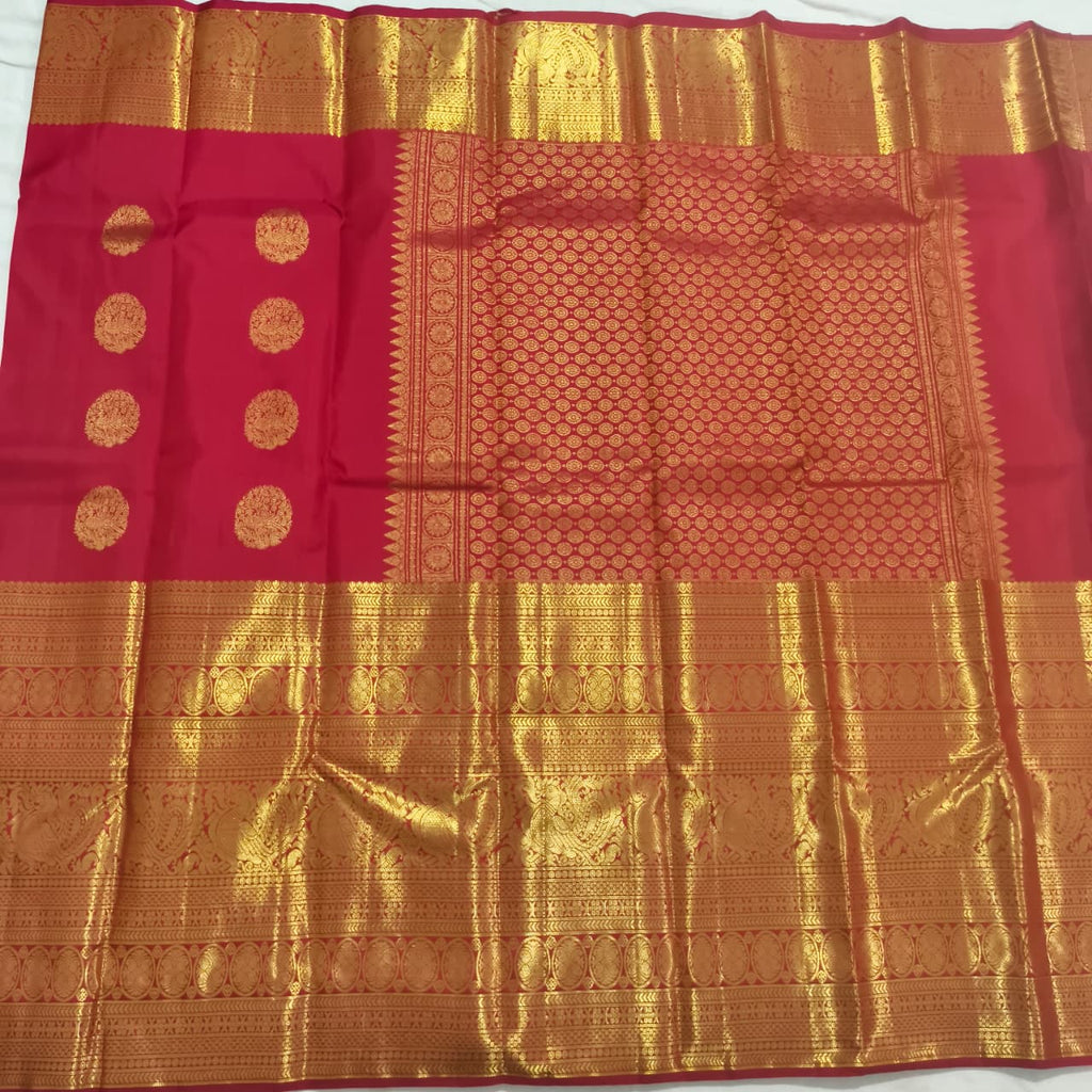 Pure Kanchipuram Silk Saree – Red