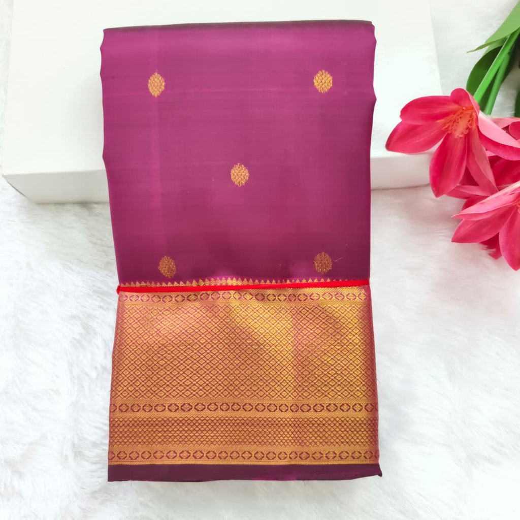 Pure Kanchipuram Silk Saree – Magenta Pink