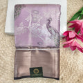 Semi Kanchipuram Brocade Silk Saree- Lavender with Dark Grey