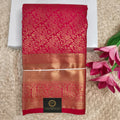 Semi Kanchipuram Brocade Silk Saree- Red