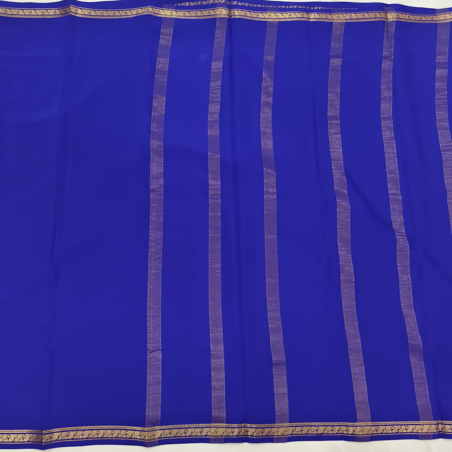 Pure Mysore Crepe Silk Saree – Dark Blue